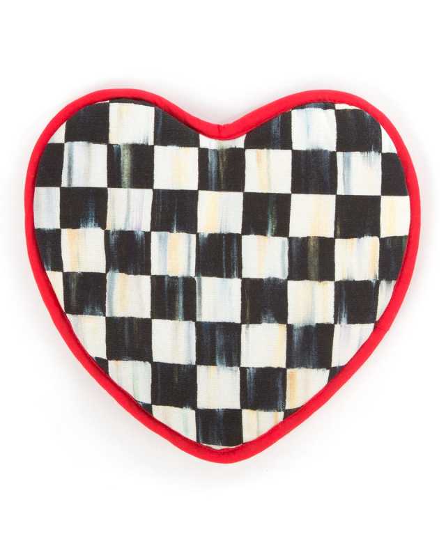 Courtly Check Heart Pot Holder