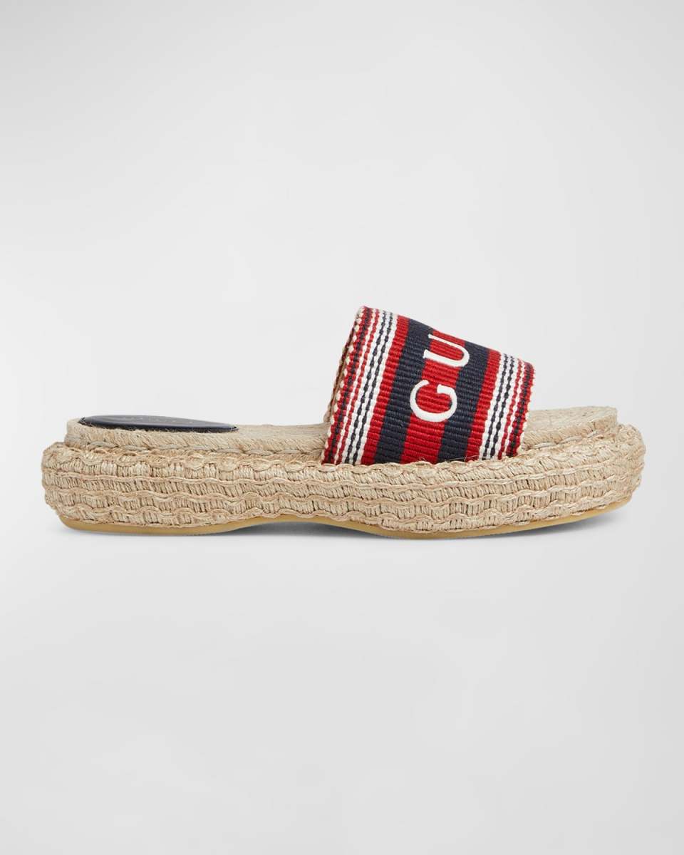 Sabela Embroidered Logo Espadrille Sandals