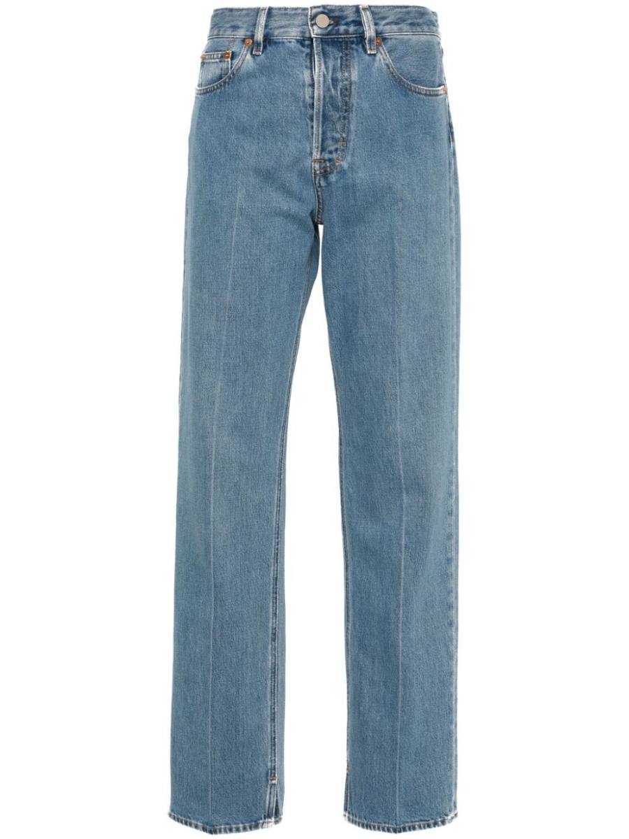 logo-patch straight jeans