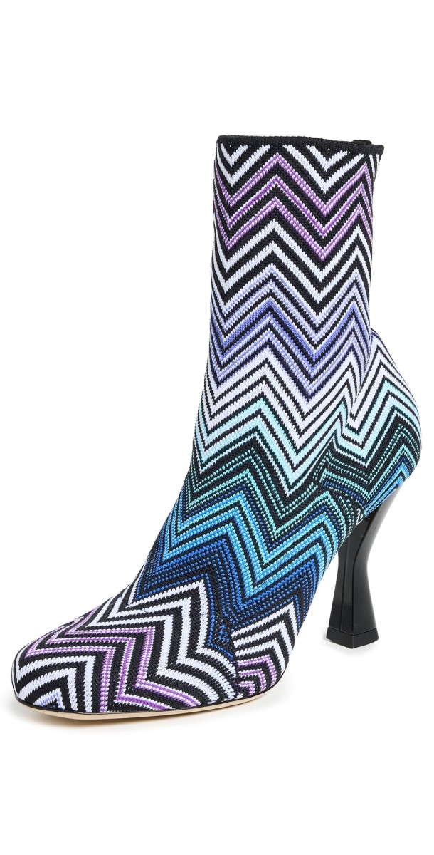 Missoni Gea Boots Fabric Wave Violet/Suede Bla