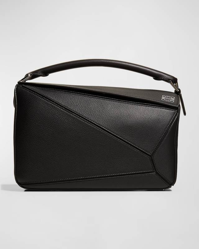Puzzle Medium Top-Handle Bag in Leather