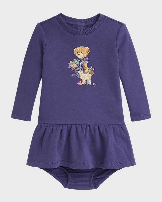 Girl's Day Dress W/ Mascot & Matching Bloomers, Size 9M-24