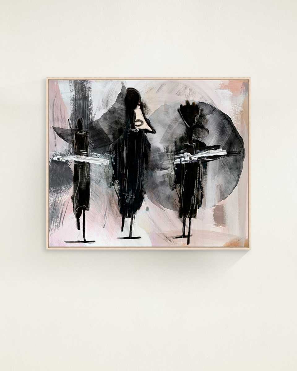 "New Moon" Framed Giclee by Nikki Chu, 37" x 31"