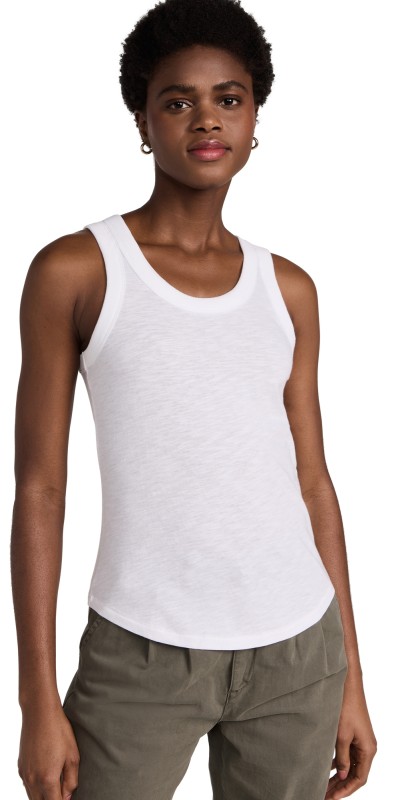 Madewell Whisper Cotton Scoopneck Tank Top Optic White