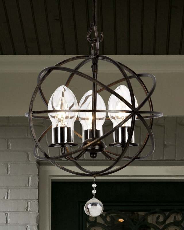 Solaris 3-Light Mini Outdoor Chandelier