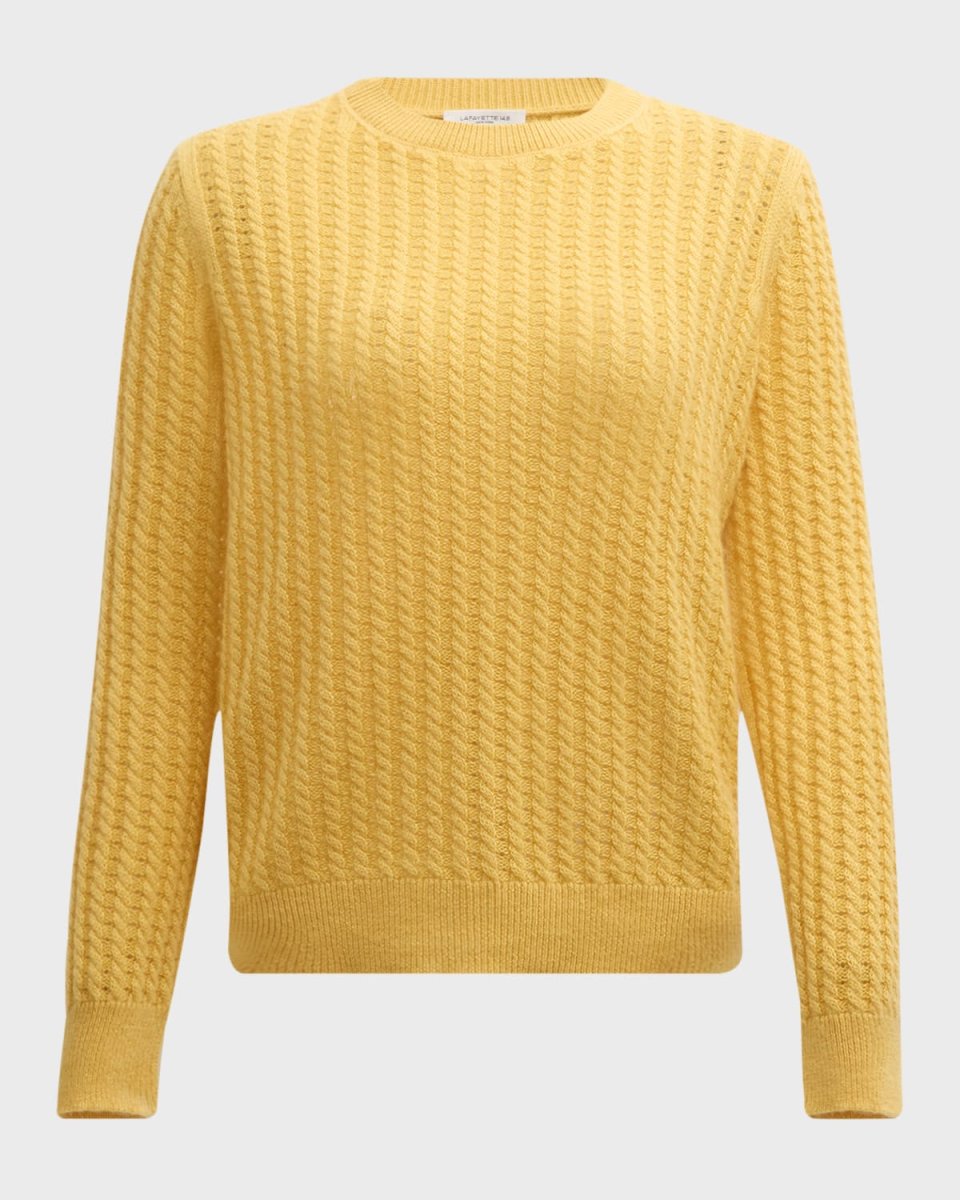 Cable-Knit Cashmere Sweat