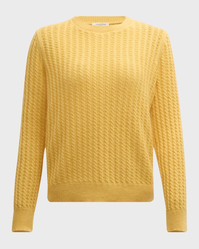 Cable-Knit Cashmere Sweat