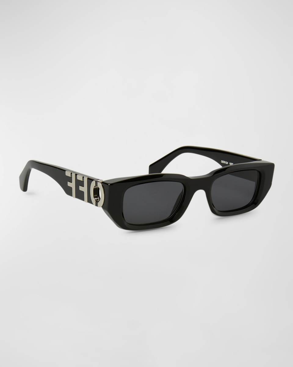 Fillmore Acetate & Metal Rectangle Sunglasses