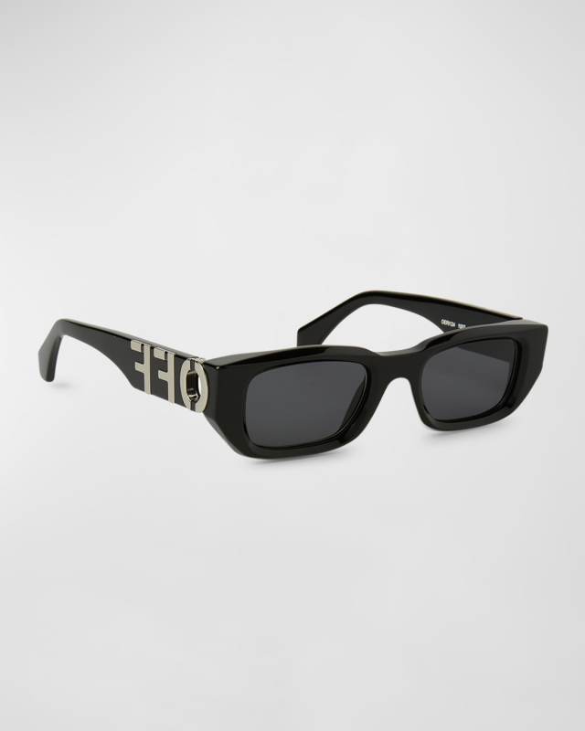 Fillmore Acetate & Metal Rectangle Sunglasses