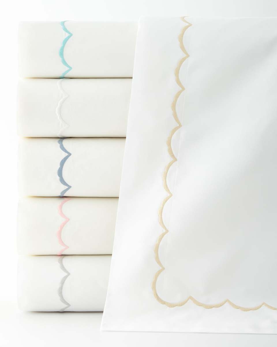 Scallops Embroidered Duvet Cover, TWIN