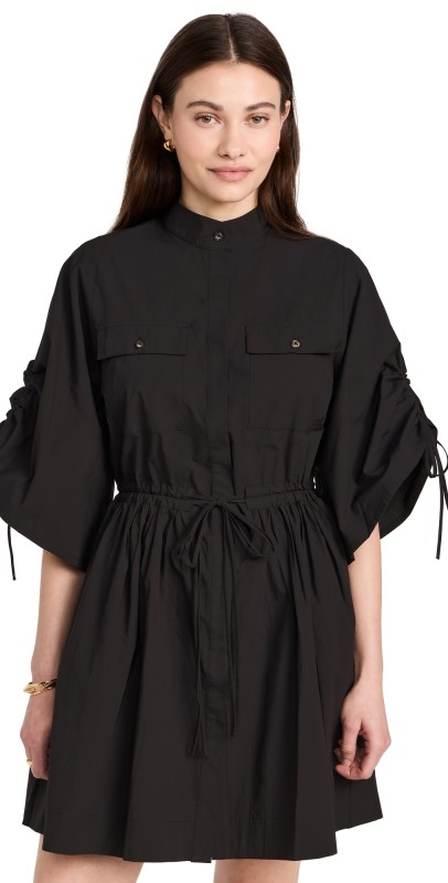 HEVRON Hannah Mini Dress Black