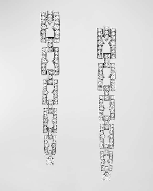 B. Zero1 18k Link Earrings in White Gold