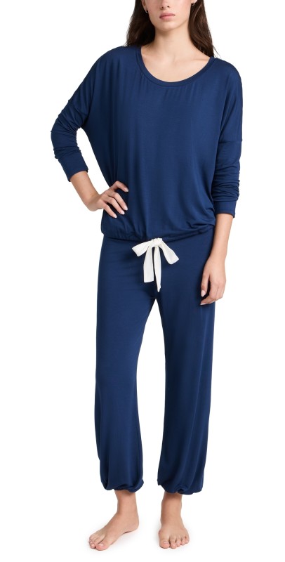 Eberjey Gisele The Slouchy PJ Set Navy/ Ivory