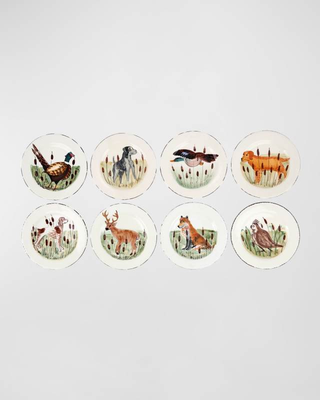 Wildlife Assorted Salad Plates, Set of 8