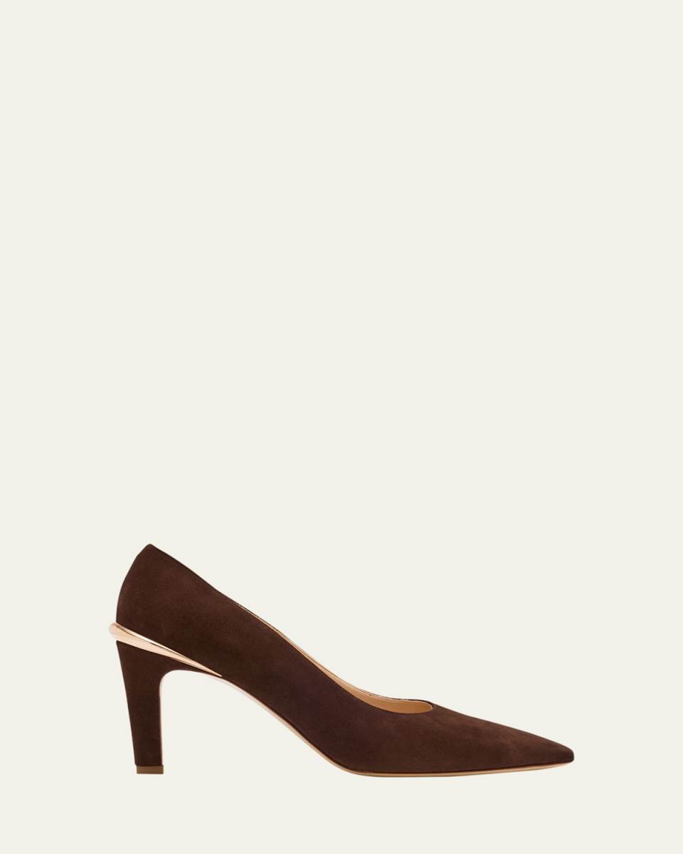 Edwina Kid Suede Pumps
