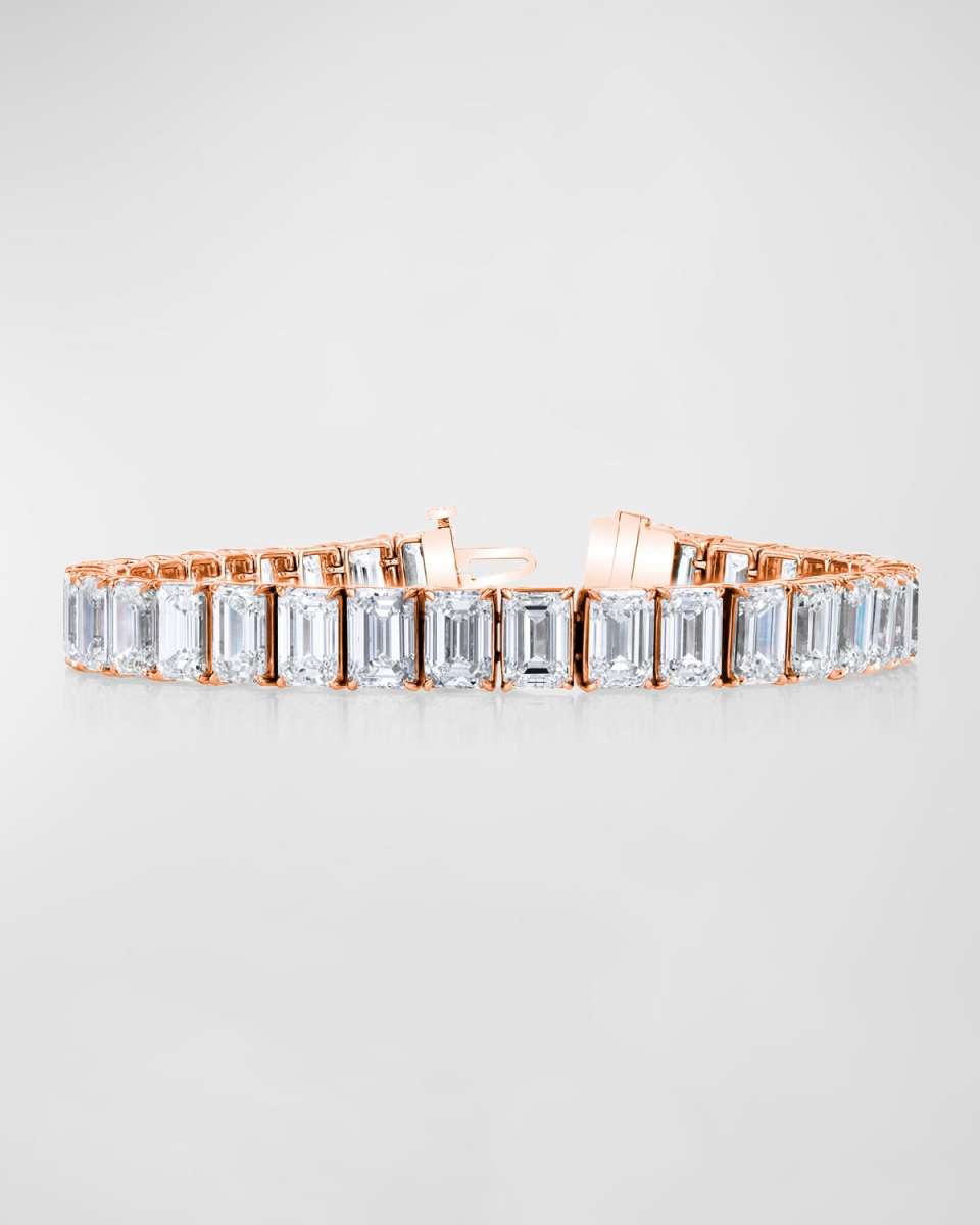 x Danielle Klein 18K Gold North-South Prong-Set Diamond Tennis Bracelet, 15.50tcw, 7"L
