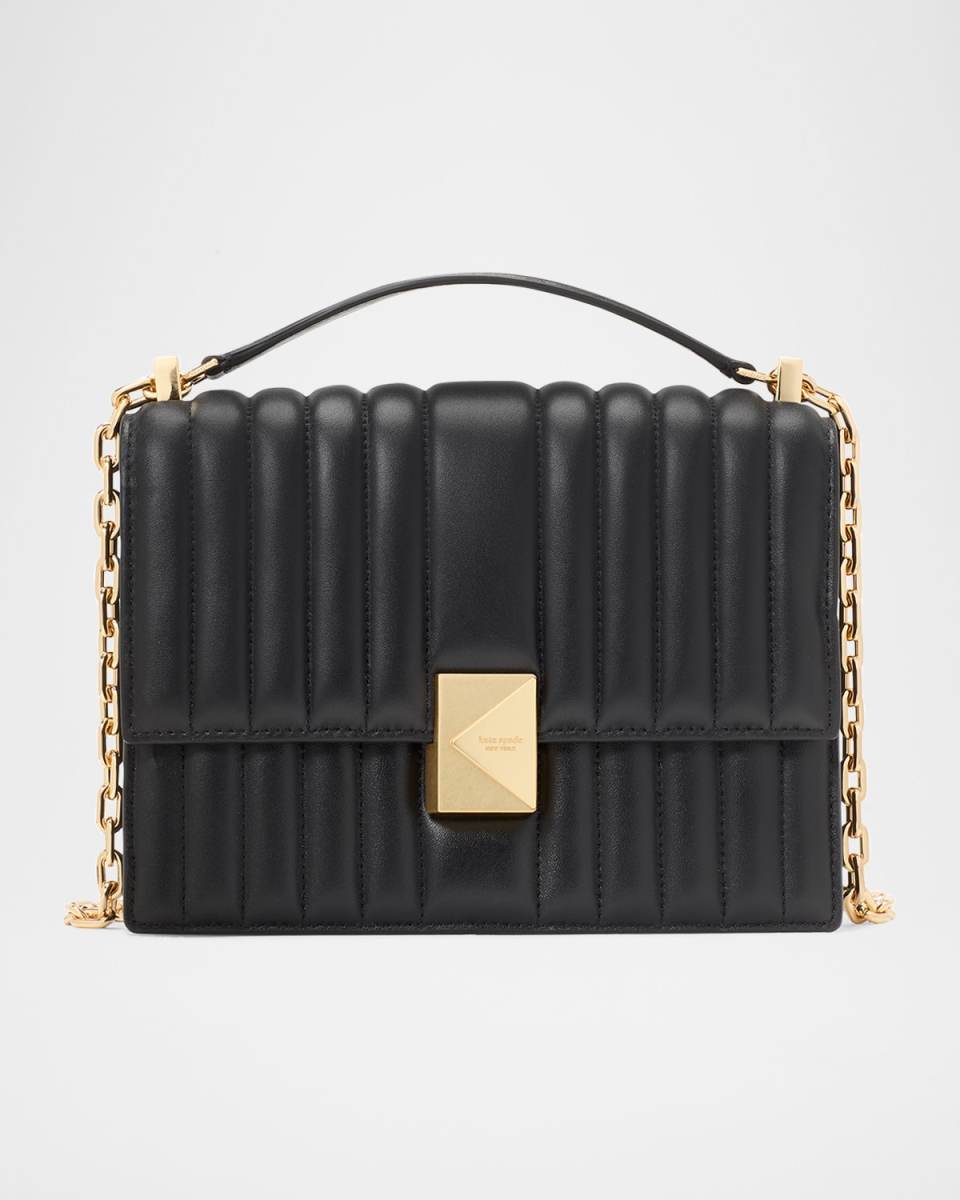 deco quilted leather shoulder bag