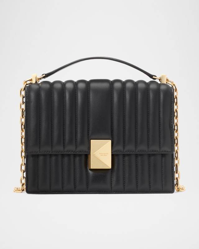 deco quilted leather shoulder bag