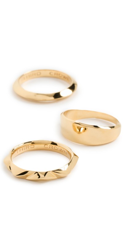 Third Crown Prizm Ring Set Gold