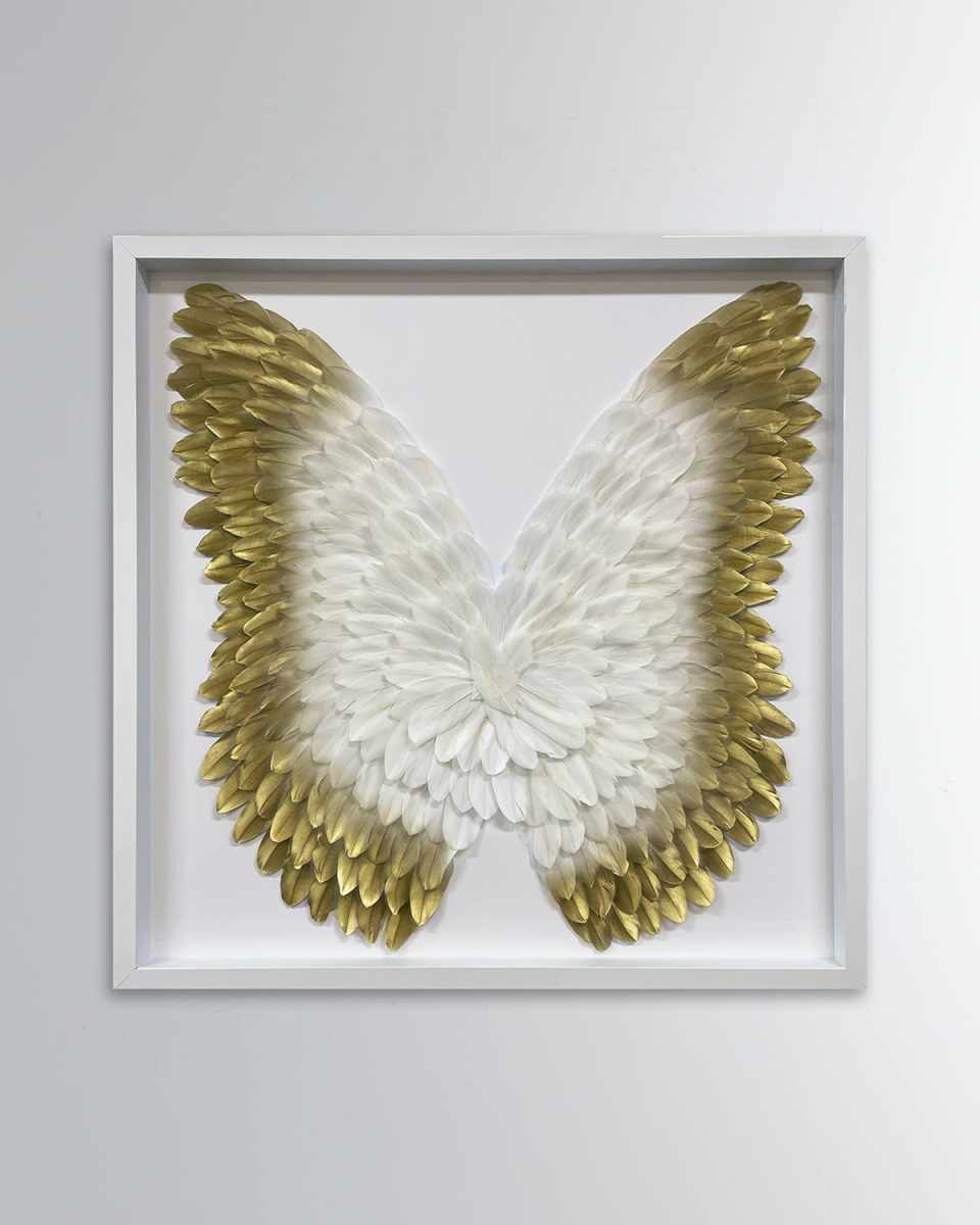 Gold Ombre Feather Wings