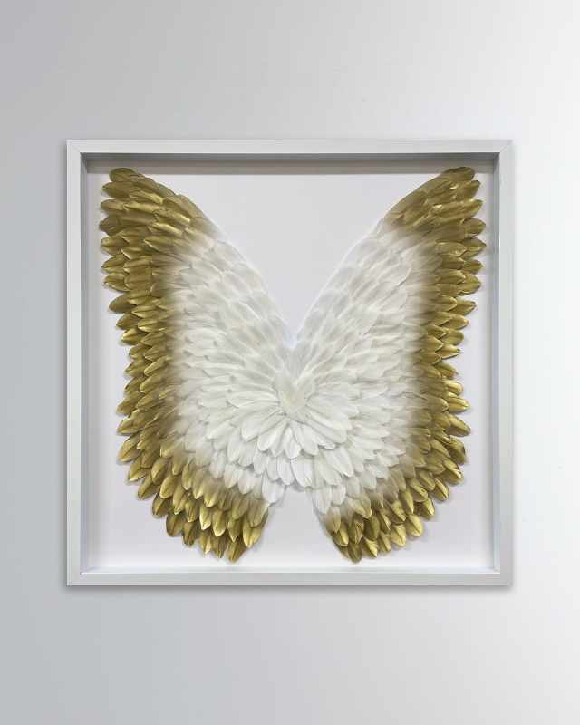 Gold Ombre Feather Wings