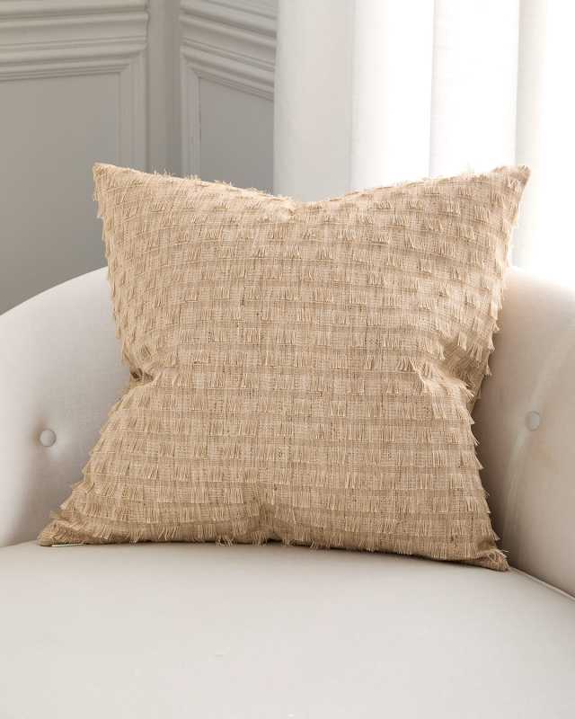 Huma Fringed Decorative Pillow, 24" Square