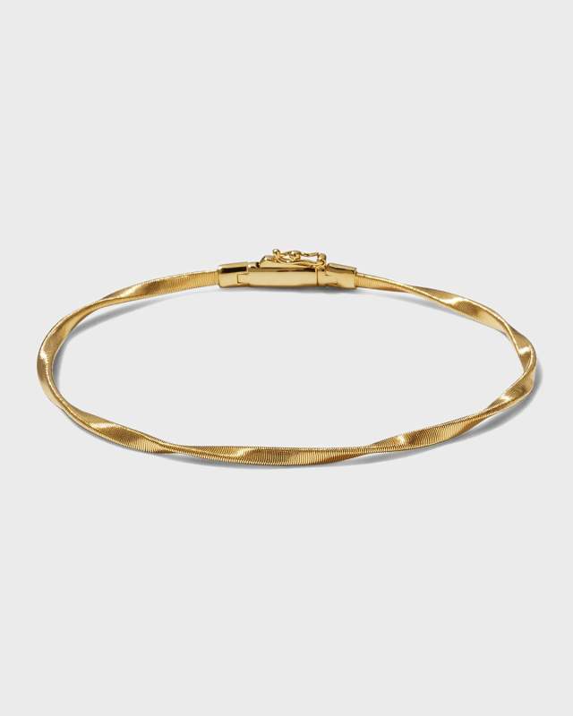 Marrakech 18K Gold Twisted Bangle Bracelet