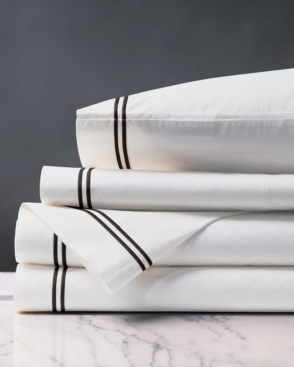 Enzo White/Black Sheet Set