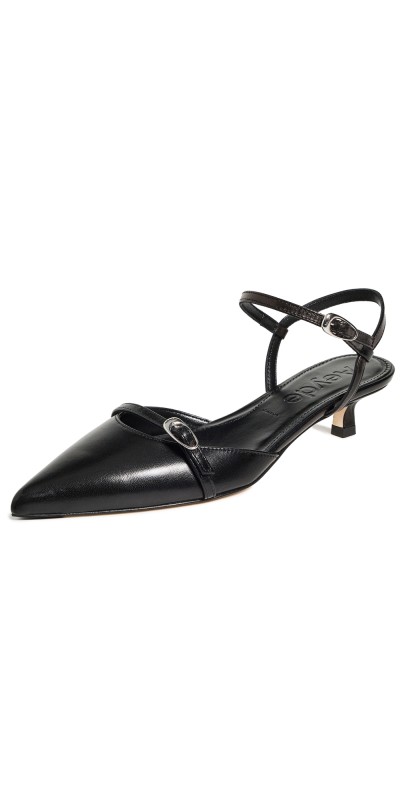 AEYDE Melia Nappa Leather Heels Black