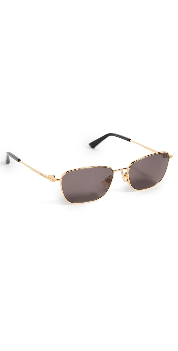 Bottega Veneta Split Sunglasses Gold-Gold-Grey