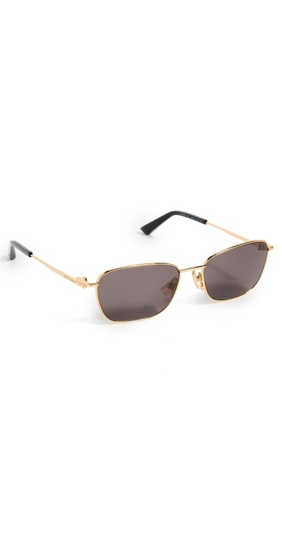 Bottega Veneta Split Sunglasses Gold-Gold-Grey