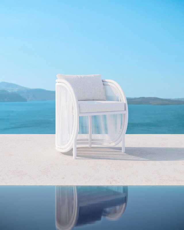 Kamari Dining Chair & Polar Cushion