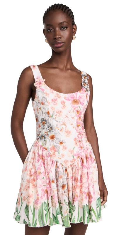 Agua by Agua Bendita Pluma Jardinera Dress Multicolor