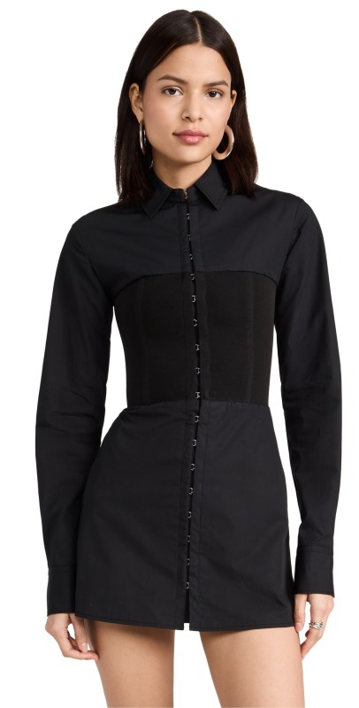Dion Lee Hook Tube Shirt Dress Black