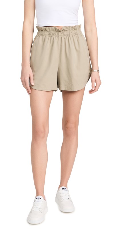 Varley Jonas High Rise Shorts Abbey Stone