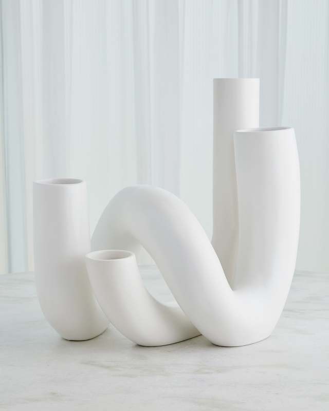 Cellentani Vase Set, Matte White