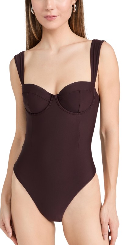 SIMKHAI Kyle Bustier One Piece Swimsuit Mulholland