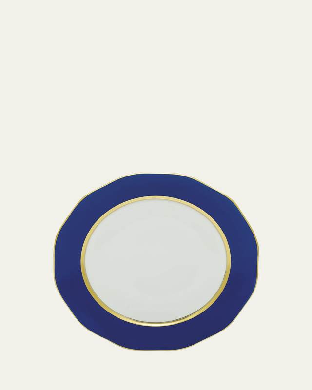 Silk Ribbon Charger, Cobalt