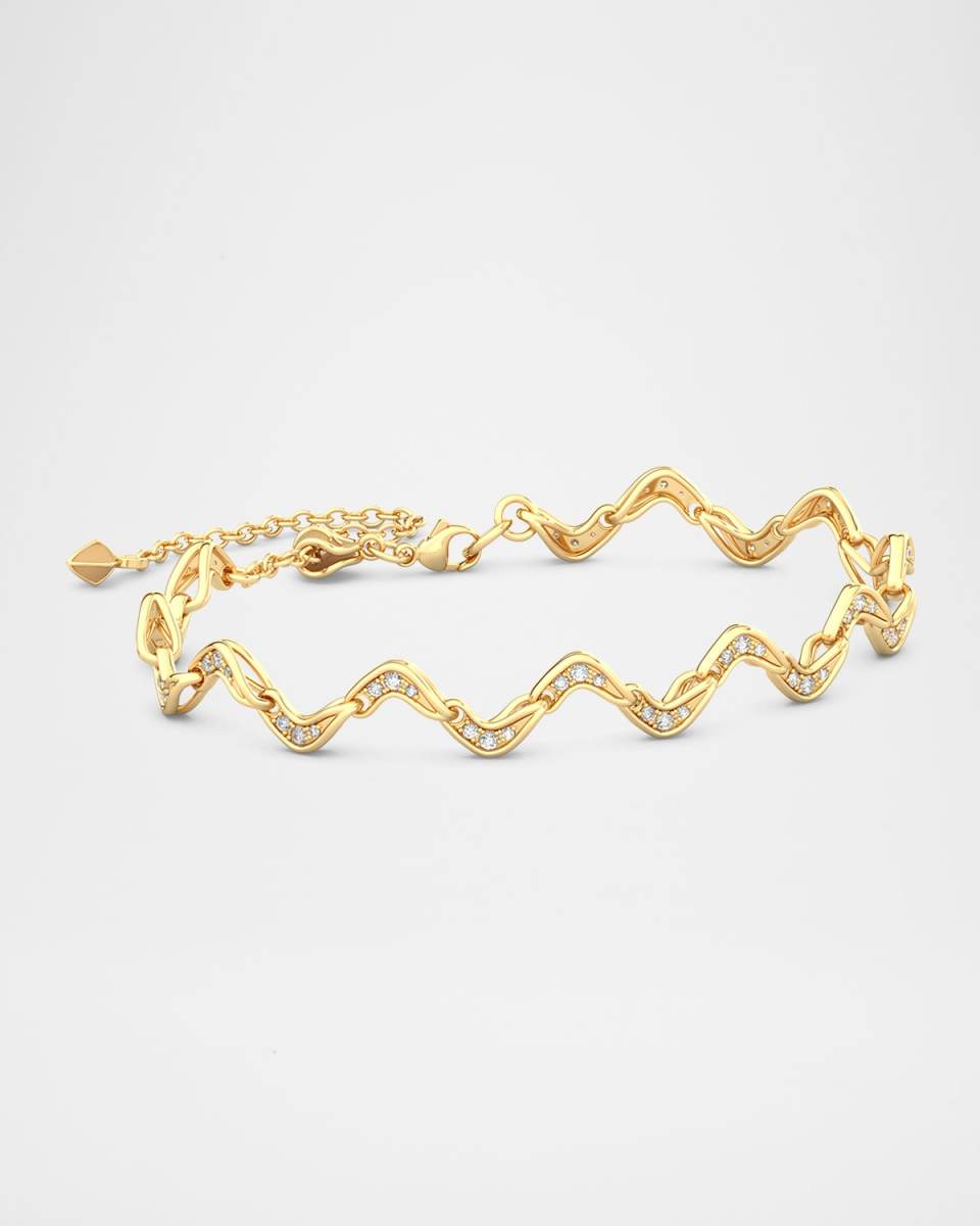 18K Gold Victoria Bracelet with Diamonds
