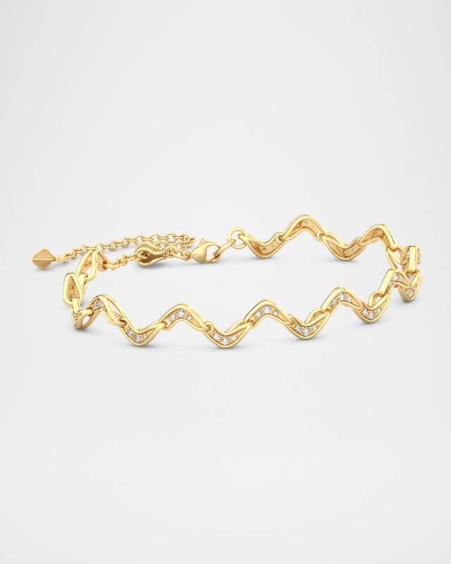 18K Gold Victoria Bracelet with Diamonds
