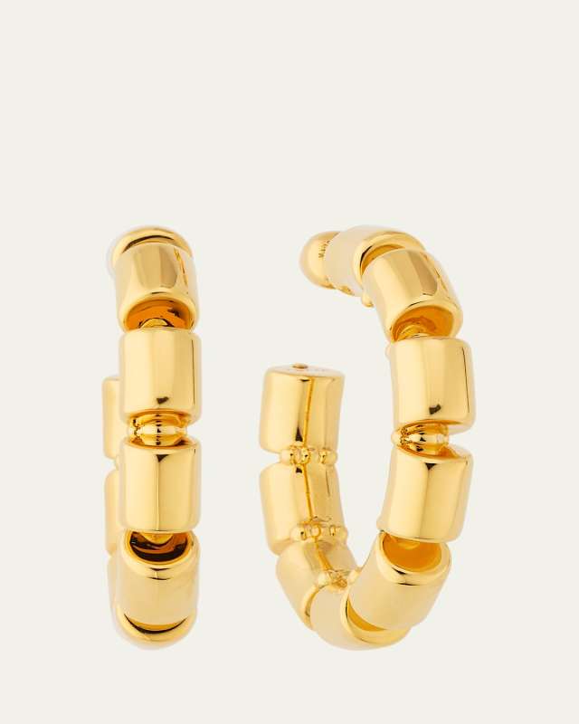 Goldtone Coil Hoop Earrings
