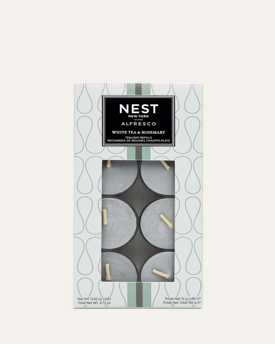 White Tea and Rosemary Alfresco Tealight Refill, 16 x 12 g