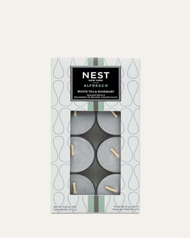 White Tea and Rosemary Alfresco Tealight Refill, 16 x 12 g