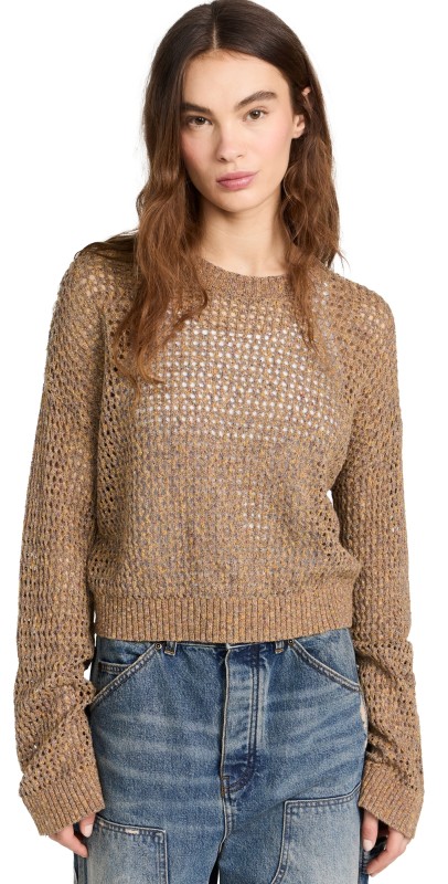 NSF Blayne Crochet Crew Sand Dune