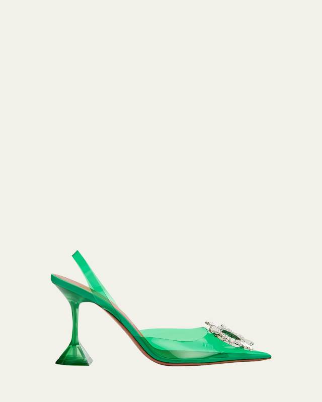 Begum 90mm 'Glass' Slingback Pumps