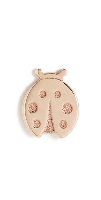 Zoe Chicco 14k Single Itty Bitty Ladybug Stud Earring Yellow Gold