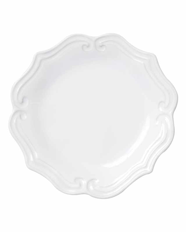Incanto Stone Baroque Salad Plate, White