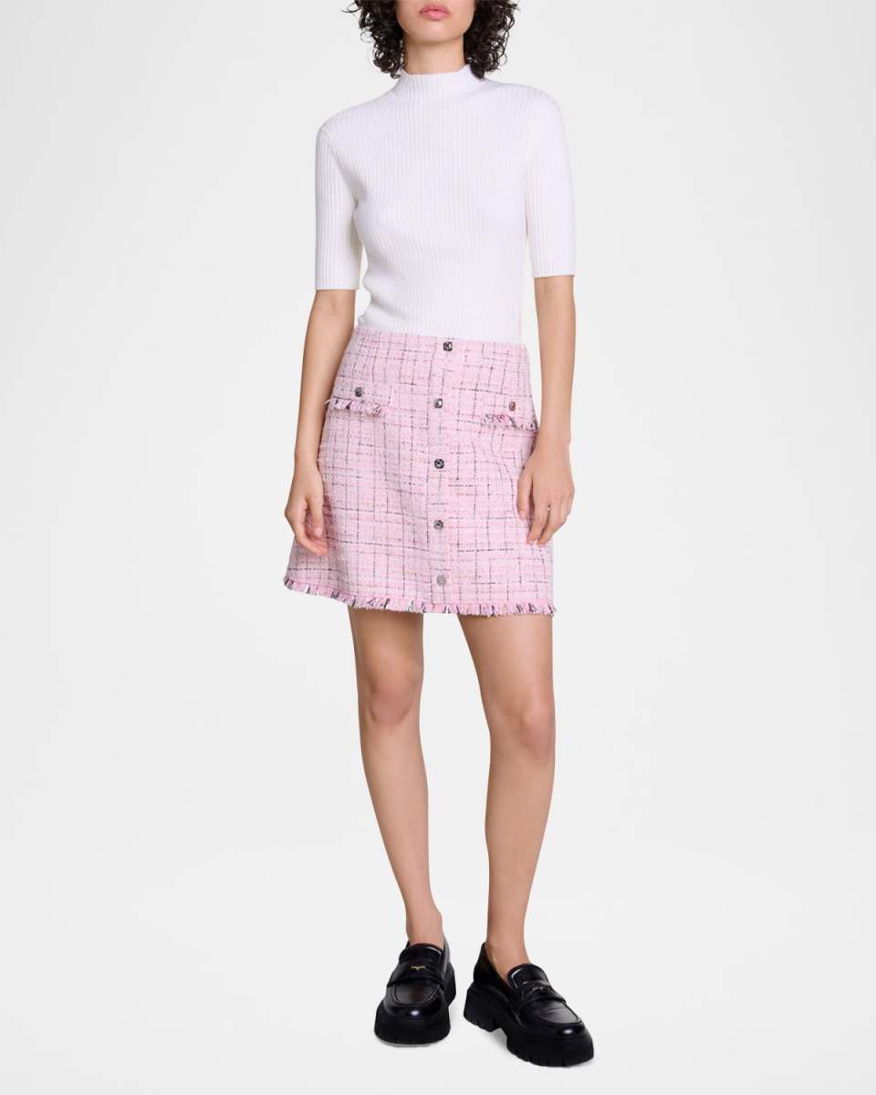 Jilloxia Tweed Mini Skirt