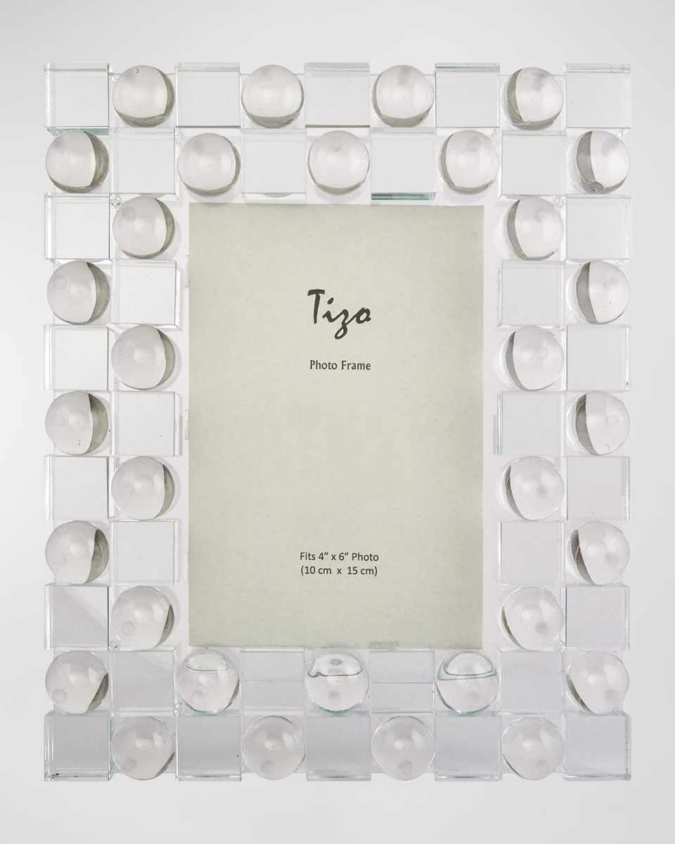 Crystal Sphere/Square Frame, 5" x 7"