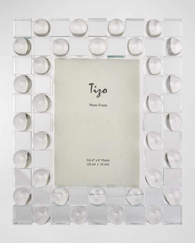 Crystal Sphere/Square Frame, 5" x 7"